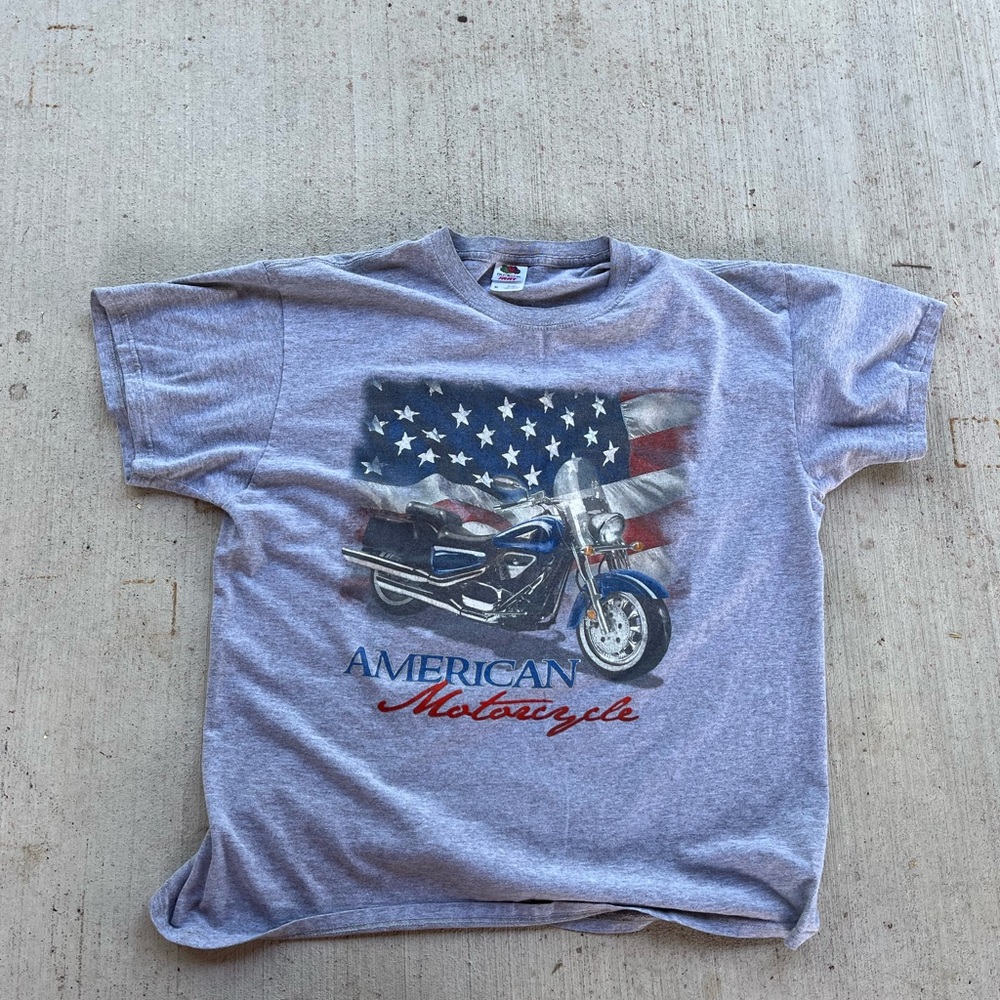 Fruit of the Loom biker Gray T-Shirt